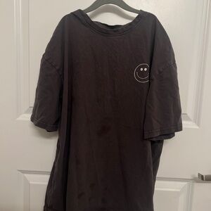 Indy & Pippa Black Adult Smiley Shirt size S